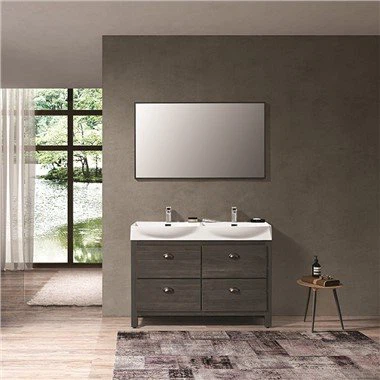 Urlár Seasamh Aonad Vanity Doirteal Dúbailte